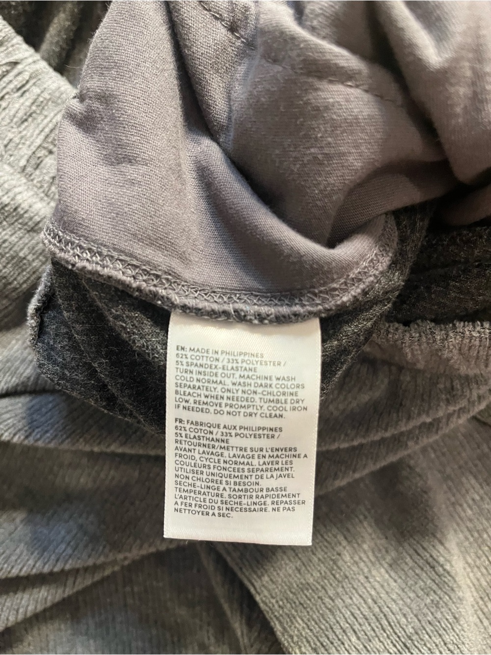 Lands' End Corduroy Sport Knit Elastic Waist Pull-On Pants in Gray Women’s 2X - Picture 5 of 8